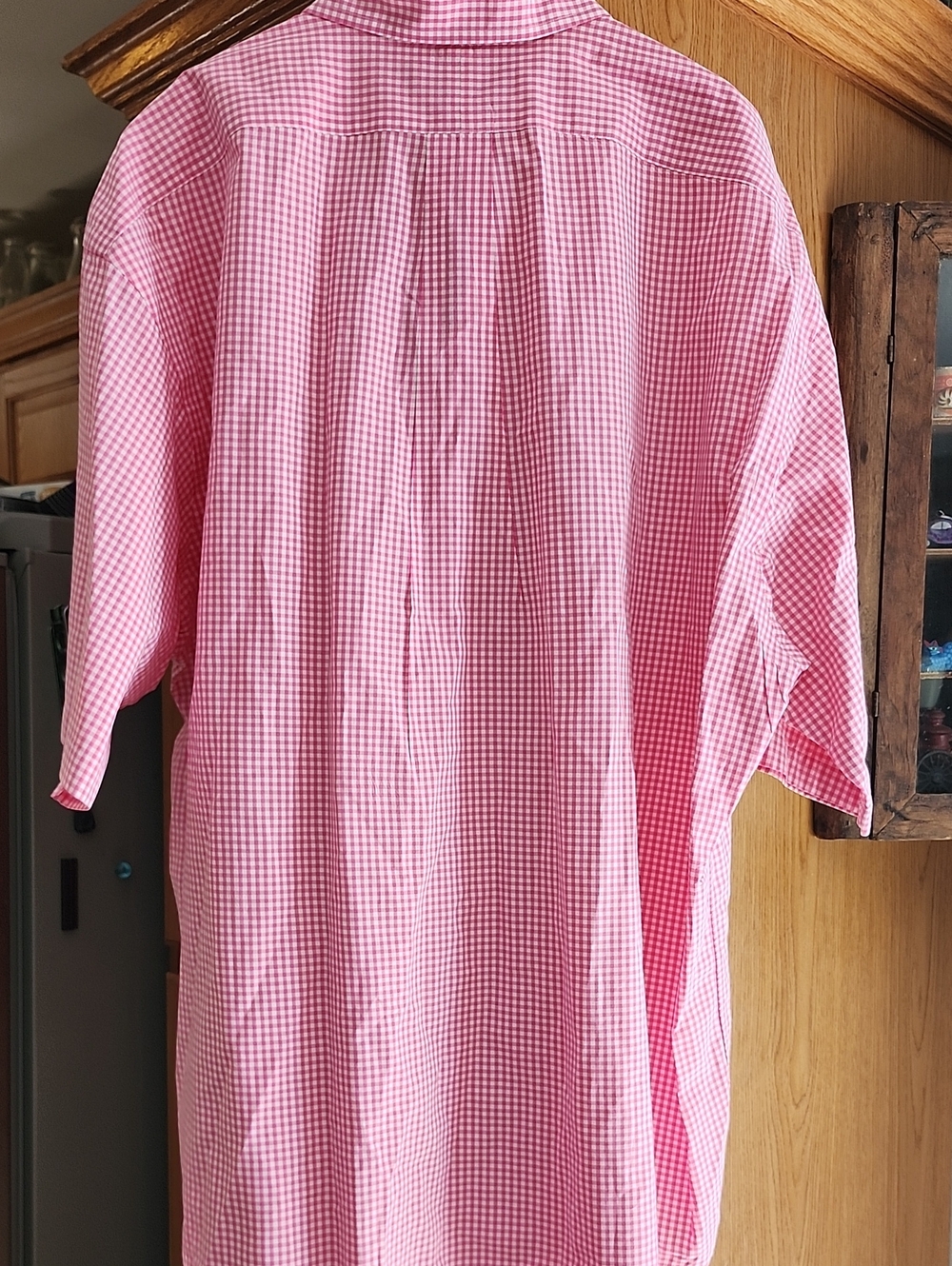 Ralph Lauren Pink Gingham Short-Sleeve Button-Down Shirt XL - Picture 4 of 11